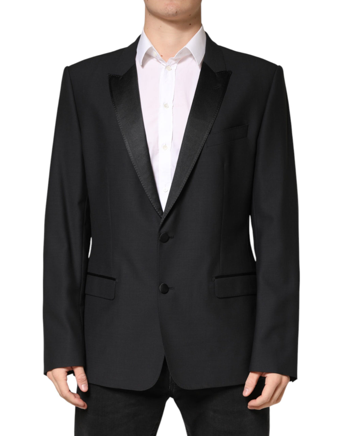 Dolce & Gabbana Black MARTINI Single Breasted Jacket Blazer - Eljoys Fashion 