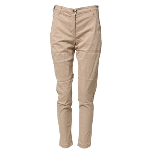 Jacob Cohen Beige Lyocell Skinny High Waist Chino Casual Pants Jacob Cohen