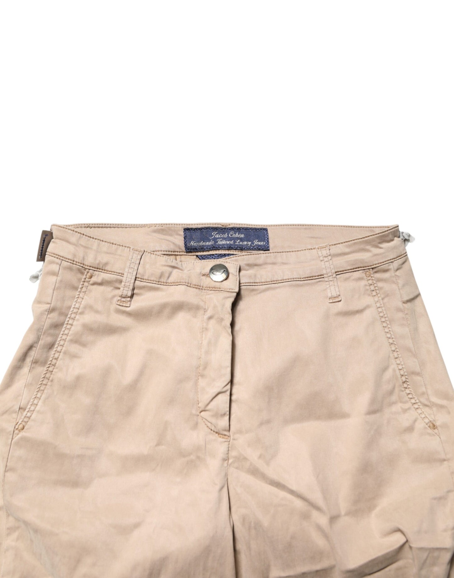 Jacob Cohen Beige Lyocell Skinny High Waist Chino Casual Pants Jacob Cohen