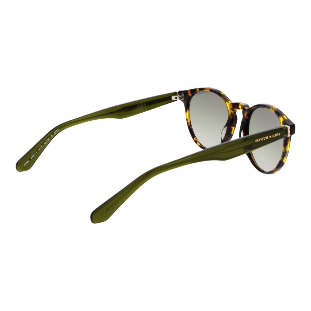 Brown acetate sunglasses by Scotch & Soda with rounded frames and dark lenses, stylish eyewear for everyday wear.