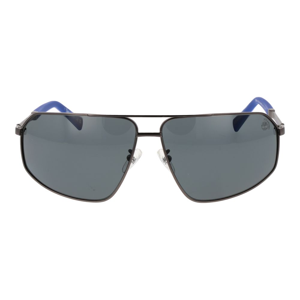 Timberland gray metal sunglasses with sleek frame and tinted lenses, stylish eyewear for UV protection and outdoor wear.