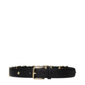 Dolce & Gabbana black leather regular belt with sleek, polished finish and classic buckle design.