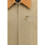 Versace Beige Cotton Full-Length Jacket - Eljoys Fashion 