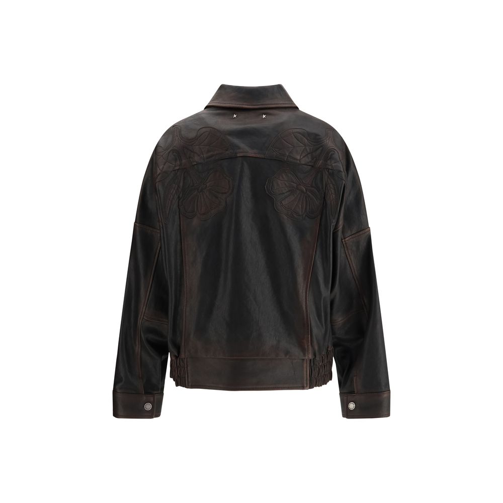 Golden Goose Brown Viscose Bomber Golden Goose