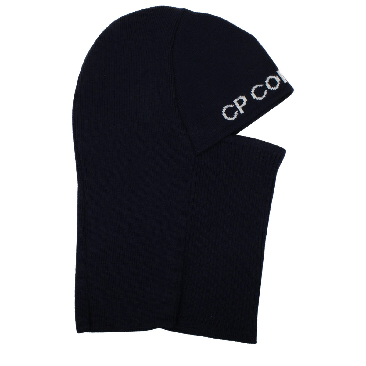 Blue wool beanie by C.P. Company featuring a snug fit and minimalist design, ideal for cold weather.