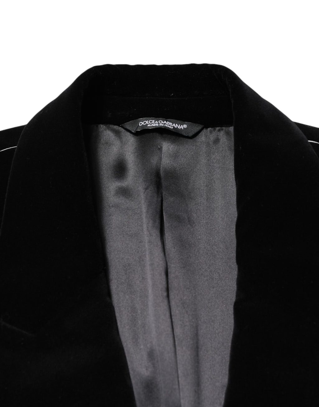 Dolce & Gabbana Black Cotton Velvet Long Trench Coat Jacket - Eljoys Fashion 