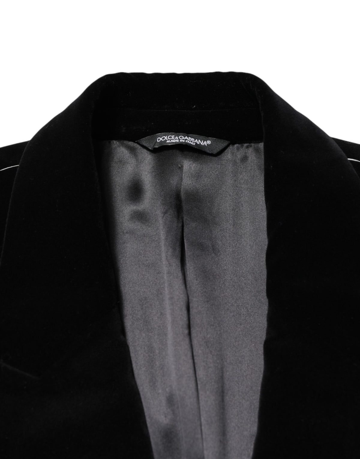 Dolce & Gabbana Black Cotton Velvet Long Trench Coat Jacket - Eljoys Fashion 