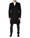 Dolce & Gabbana Black Wool Double Breasted TrenchCoat Jacket - Eljoys Fashion 
