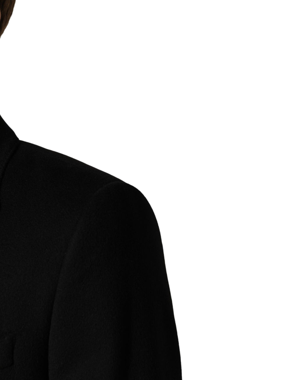Dolce & Gabbana Black Wool Double Breasted TrenchCoat Jacket - Eljoys Fashion 