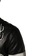 Dolce & Gabbana Black Guns n' Roses FullZip Men Biker Jacket - Eljoys Fashion 