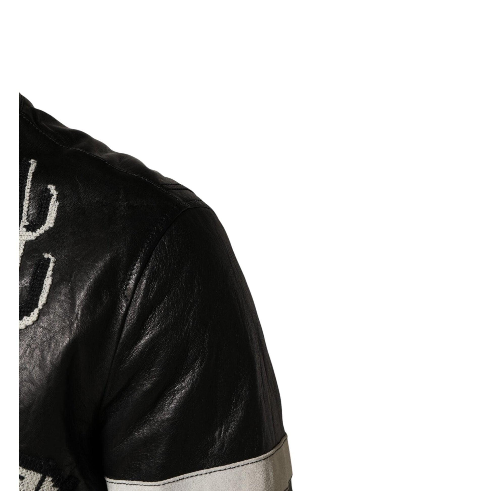 Dolce & Gabbana Black Guns n' Roses FullZip Men Biker Jacket Dolce & Gabbana