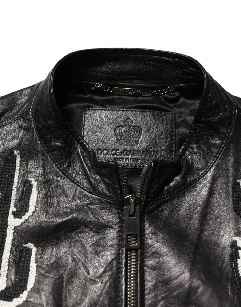 Dolce & Gabbana Black Guns n' Roses FullZip Men Biker Jacket - Eljoys Fashion 