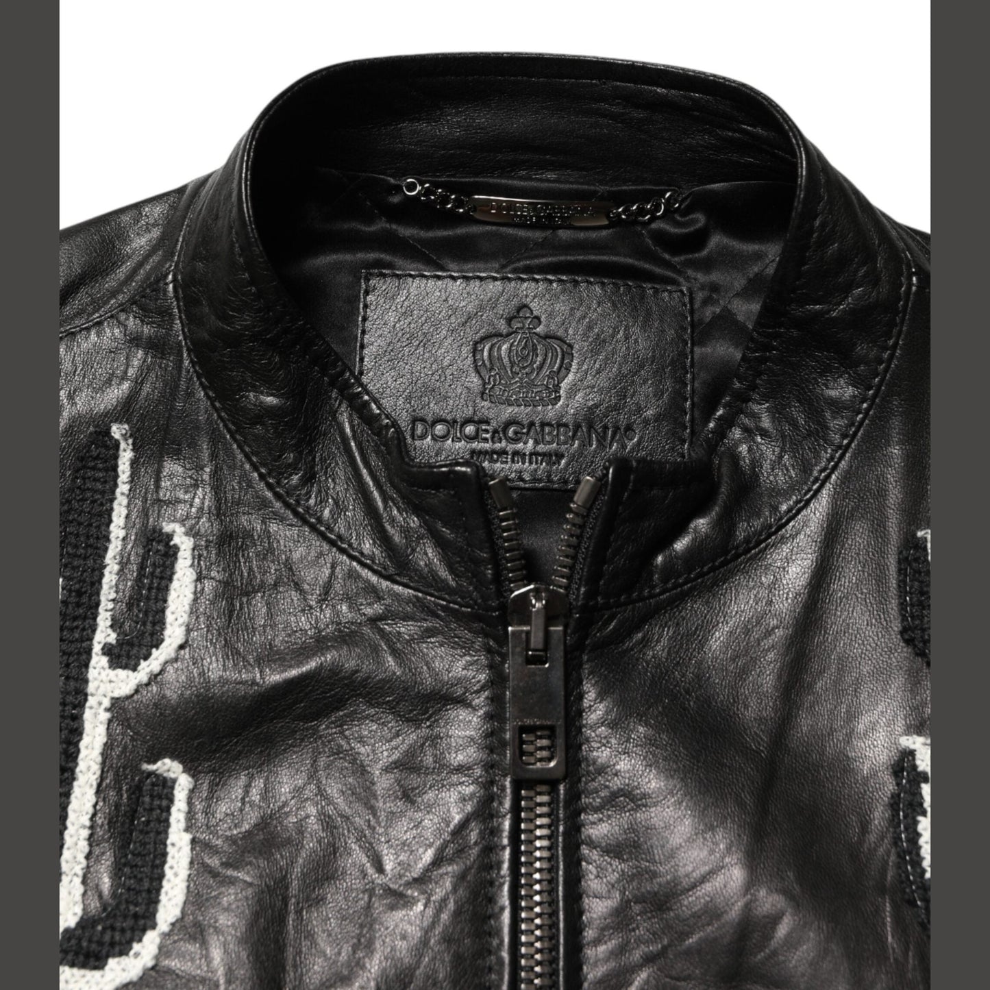 Dolce & Gabbana Black Guns n' Roses FullZip Men Biker Jacket Dolce & Gabbana