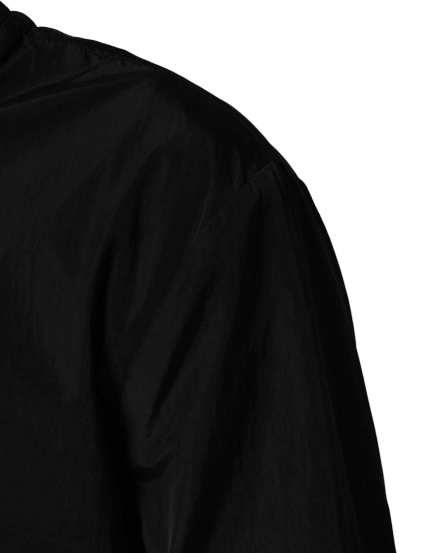 Dolce & Gabbana Black Pin Up Button Down Men Bomber Jacket Dolce & Gabbana