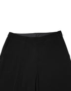 Aspesi Black High Waist Zip Straight Chino Trouser Pants - Eljoys Fashion 