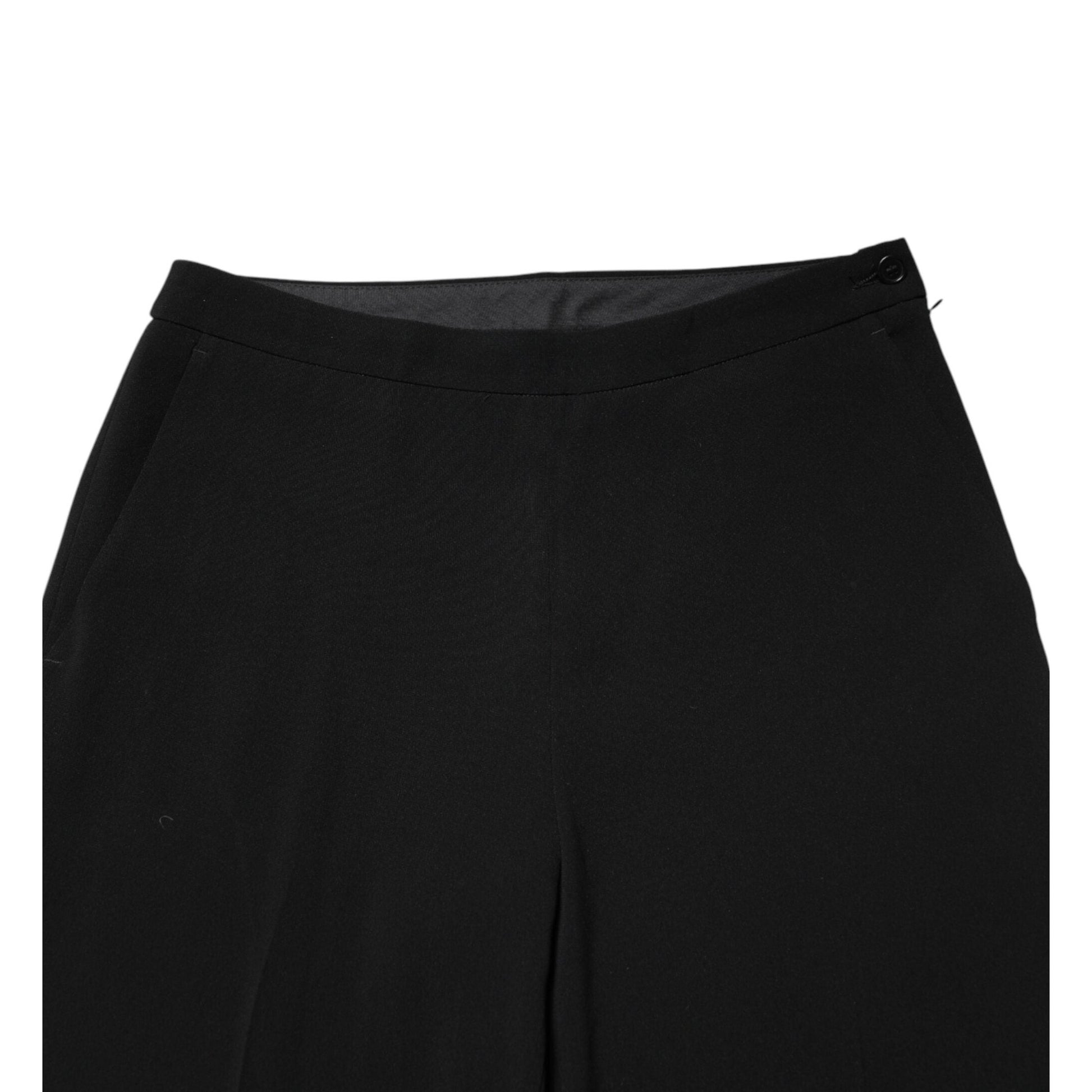 Aspesi Black High Waist Zip Straight Chino Trouser Pants Aspesi