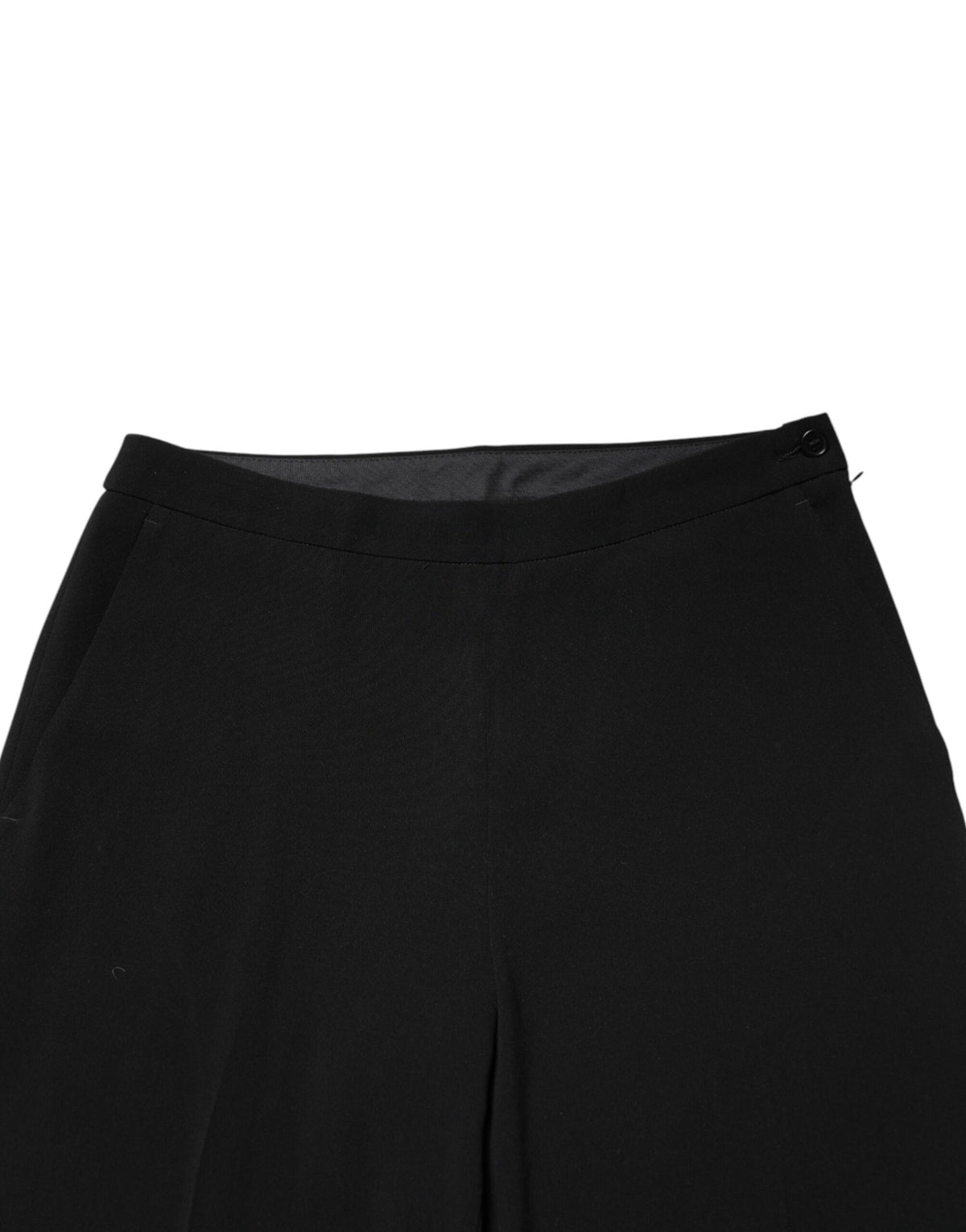 Aspesi Black High Waist Zip Straight Chino Trouser Pants - Eljoys Fashion 