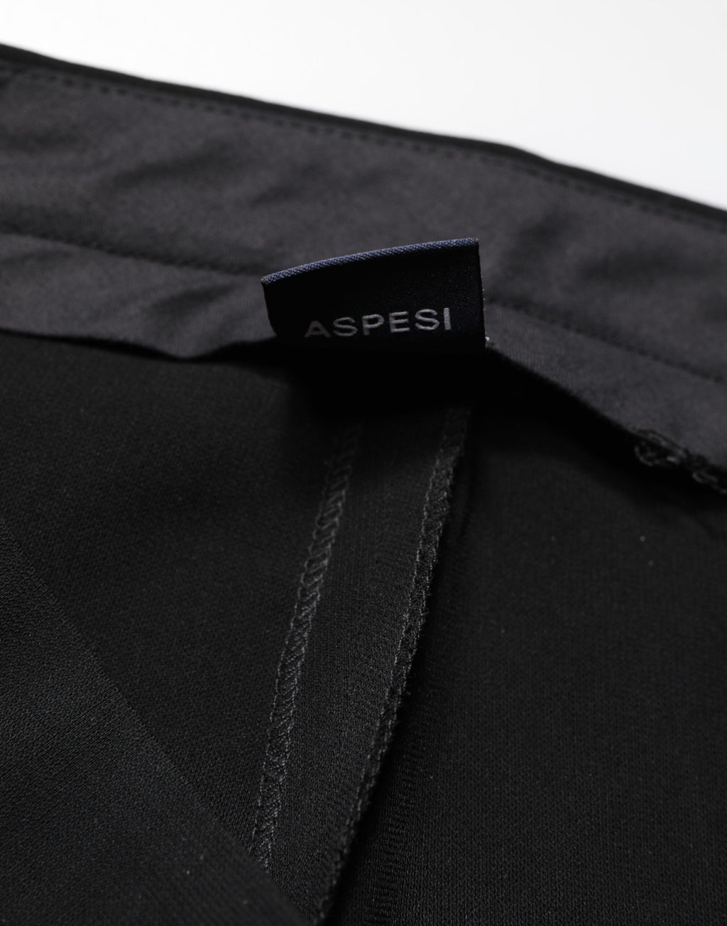 Aspesi Black High Waist Zip Straight Chino Trouser Pants - Eljoys Fashion 