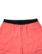 Jucca Neon Pink High Waist Straight Wide Leg Trouser Pants - Eljoys Fashion 