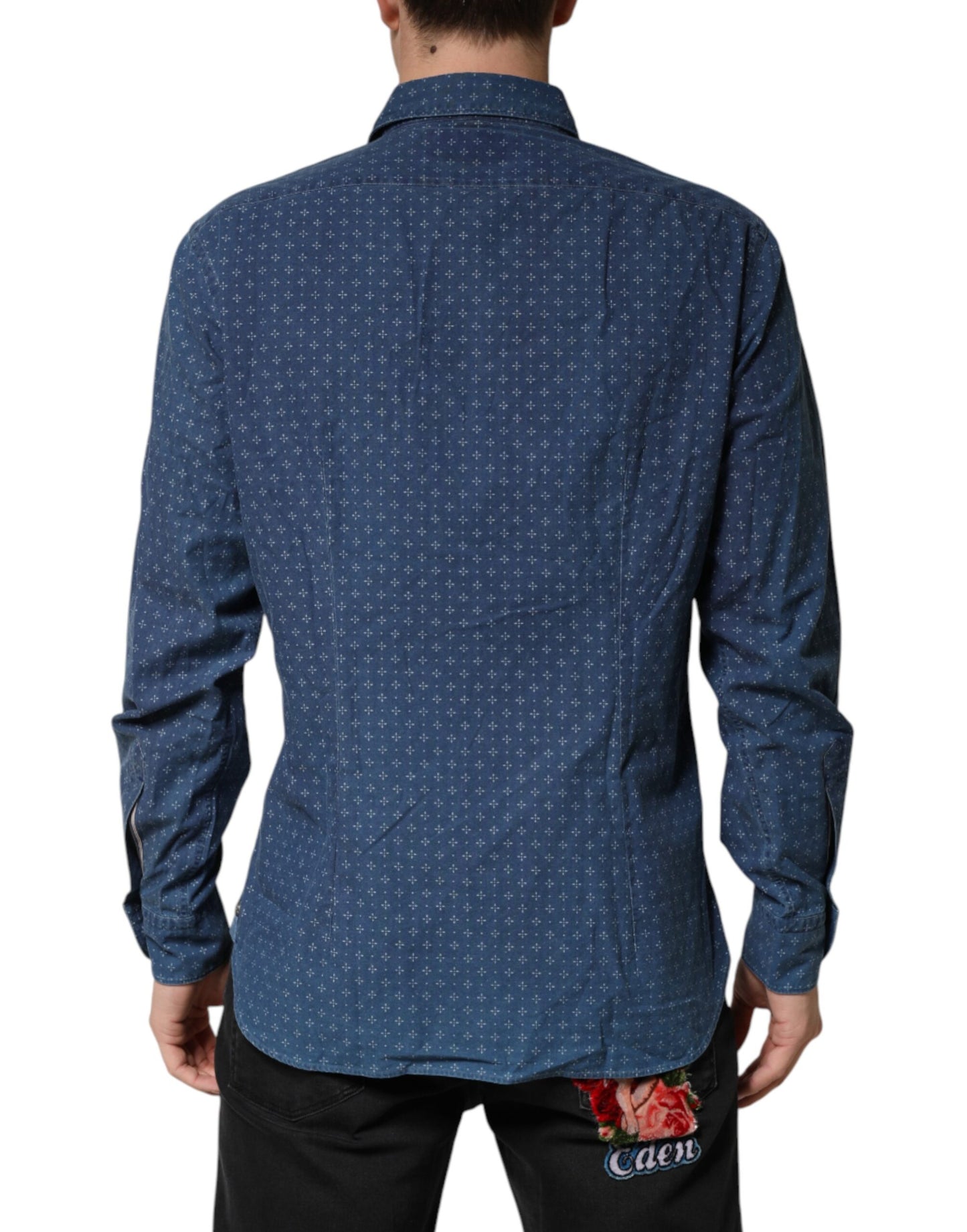 Orian 1968 Blue Button Down Long Sleeves Men Shirt Orian 1968