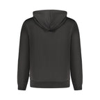 Black Fila Nero polyester men's sweatshirt with a crewneck design and subtle branding, displayed on a plain background.