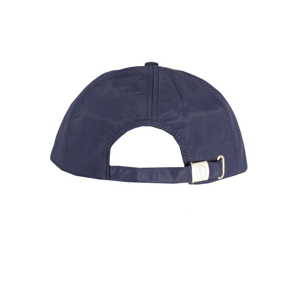 North Sails Blu polyester men's cap with curved brim and adjustable strap for a comfortable, stylish sun protection accessory
