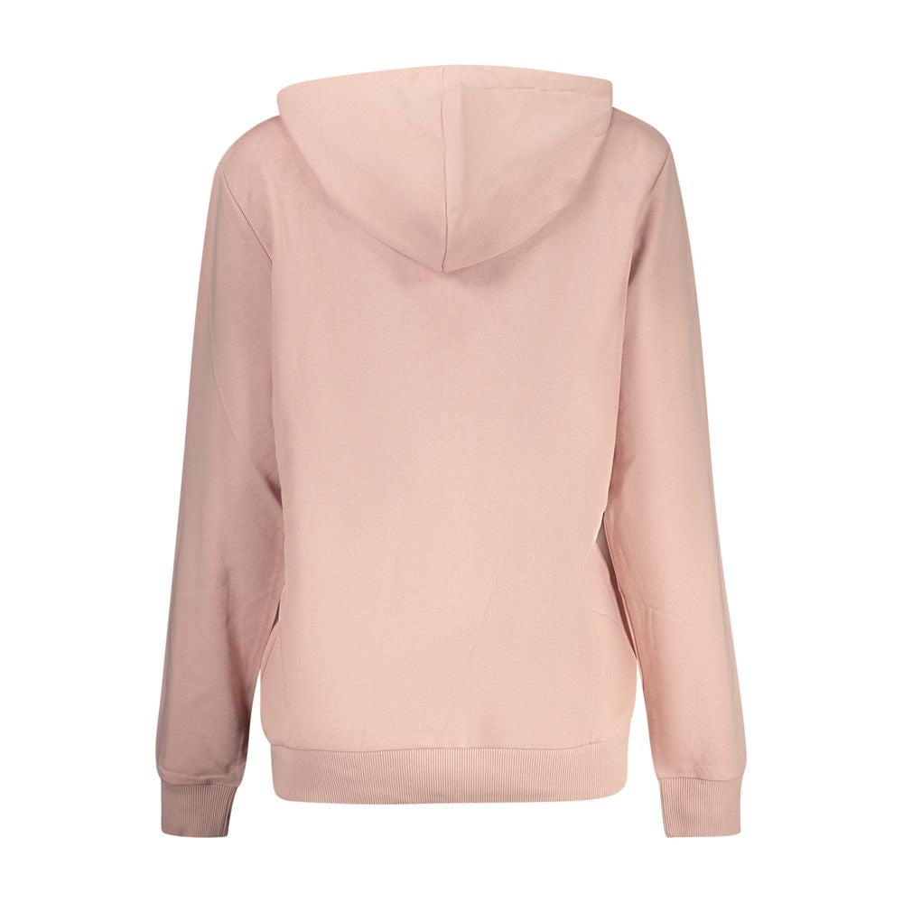 Pink Fila cotton women's sweatshirt with a relaxed fit and ribbed cuffs, featuring the Fila logo on the front.