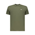 Green Fila organic cotton men's T-shirt with a relaxed fit and crew neckline, showcasing a casual, comfortable style.