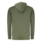 Green Fila cotton men's hoodie with a front pocket and hood, casual athletic style.