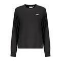 Black cotton women's sweatshirt by Fila with a relaxed fit and subtle logo detail, perfect for casual wear.