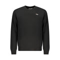 Black Fila men's sweatshirt made from organic cotton, showcasing a comfortable fit and classic design.