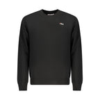 Black Fila men's sweatshirt made from organic cotton, showcasing a comfortable fit and classic design.