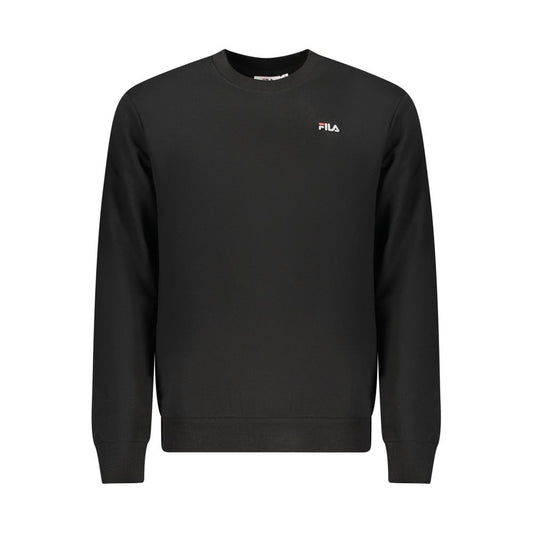 Fila Black Organic Cotton Men Sweatshirt Fila