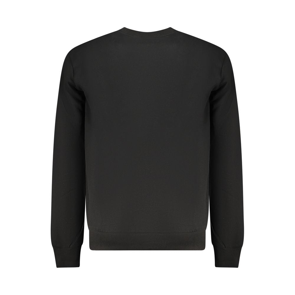 Black Fila men's sweatshirt made from organic cotton, showcasing a comfortable fit and classic design.