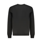 Black Fila men's sweatshirt made from organic cotton, showcasing a comfortable fit and classic design.
