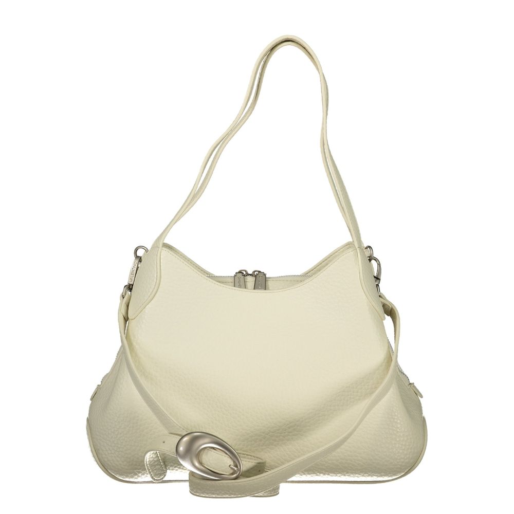 Mario Valentino Bianco women's polyurethane bag with sleek design and top handle, perfect for stylish everyday use.