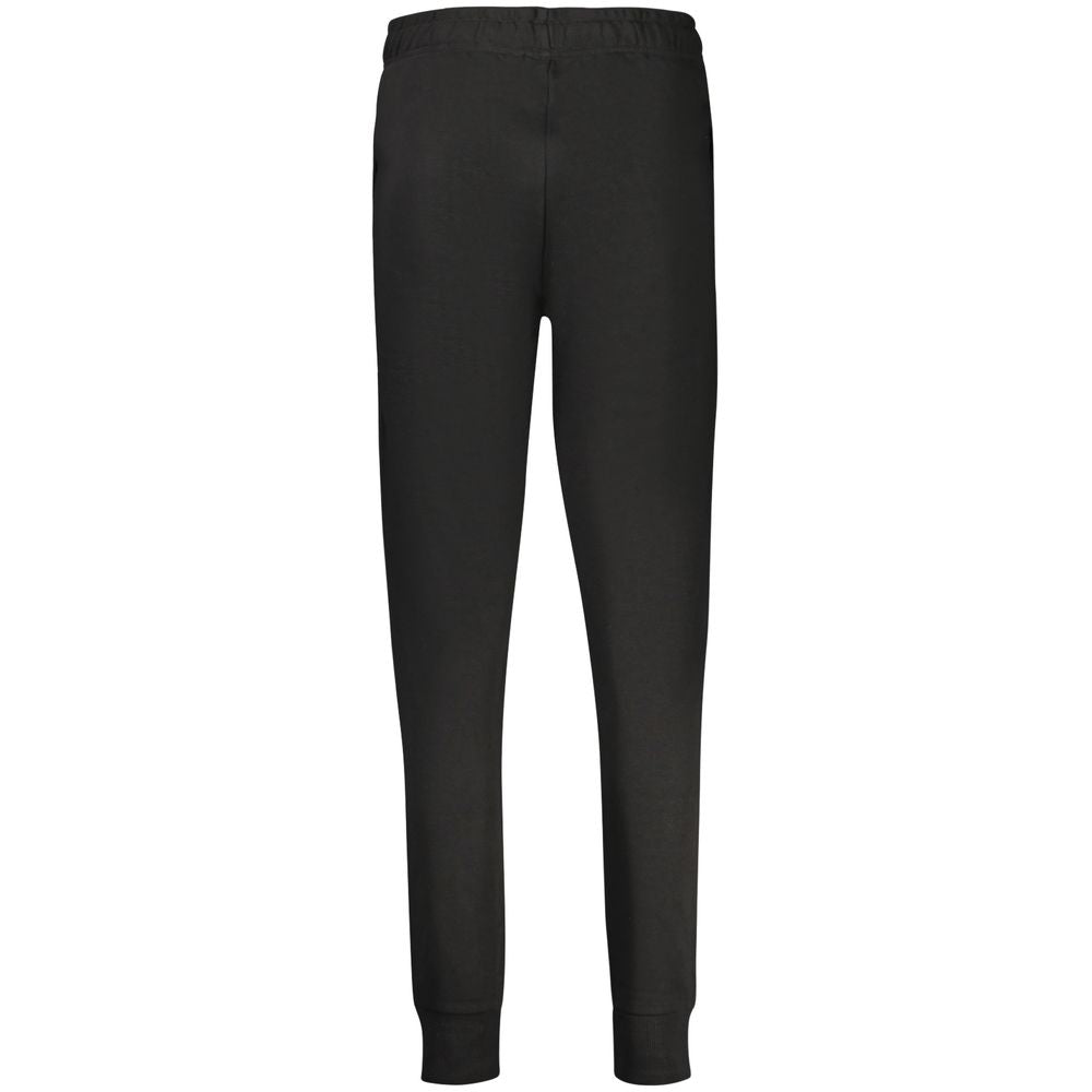 Black organic cotton women's Fila track pant with elastic waistband and relaxed fit, perfect for casual wear.