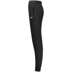 Black Fila women's organic cotton track pants with elastic waistband and relaxed fit, perfect for casual sportswear.