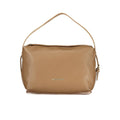 Brown Mario Valentino women's bag made of polyurethane with sleek design and top handle, ideal for stylish everyday use.