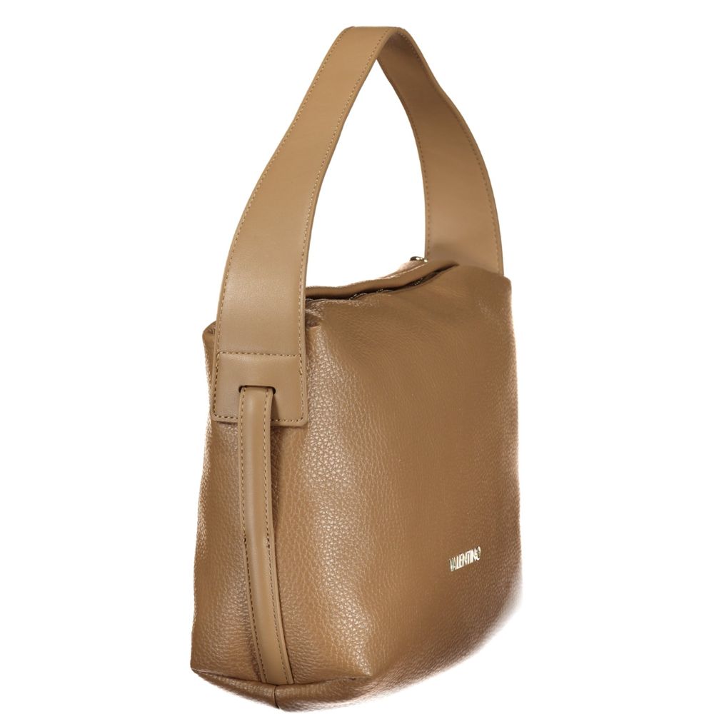 Mario Valentino brown polyurethane women's bag with sleek design and top handle, featuring a spacious interior and stylish finish.