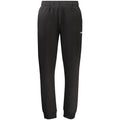 Black cotton men's sweatpant by Fila, featuring a relaxed fit and elastic waistband, displayed on a neutral background.