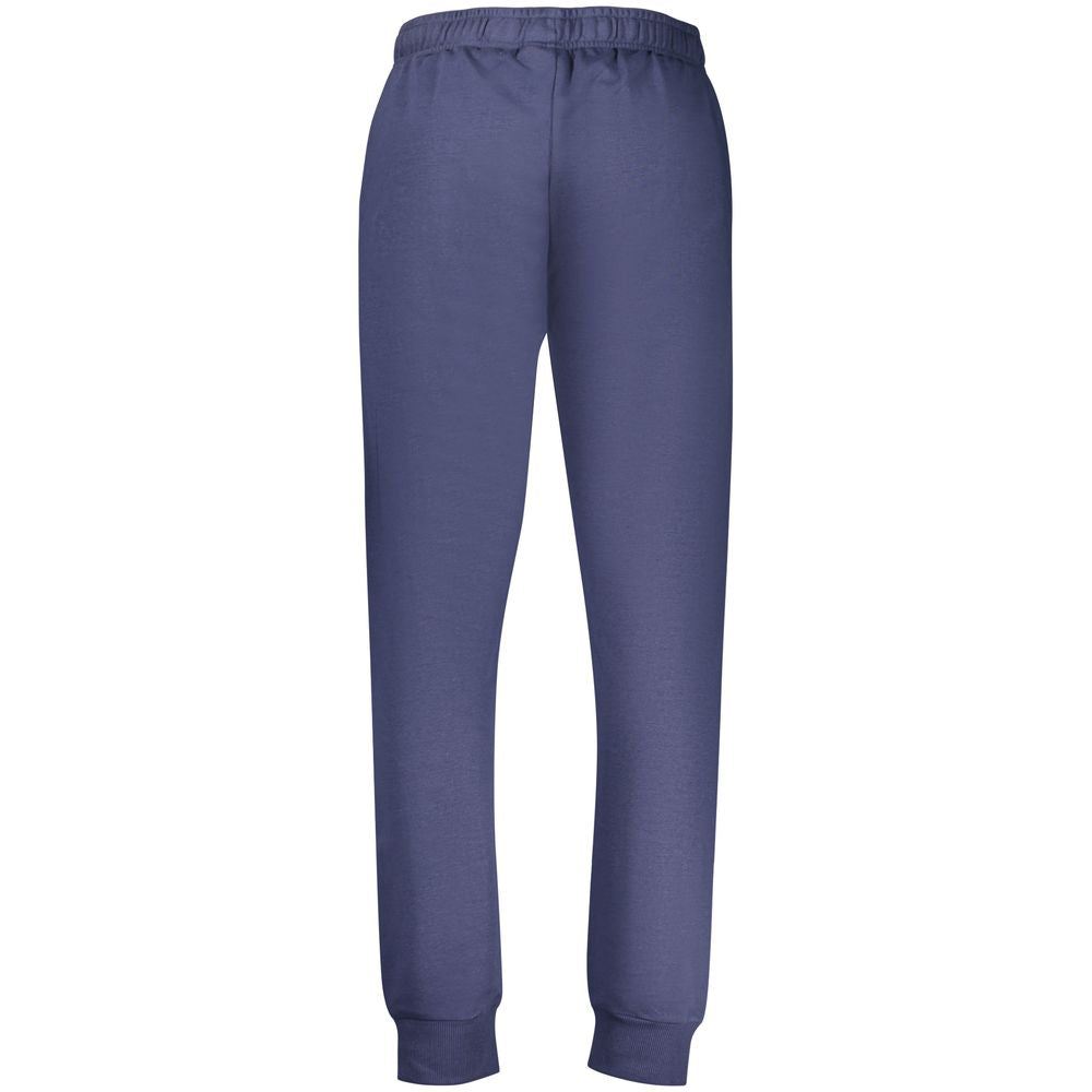 Fila blue cotton men's sweatpants with elastic waistband and pockets, casual athletic wear for men.