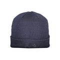 Fila men's blue polyacrylic cap with curved brim and adjustable strap, featuring the Fila logo on the front.