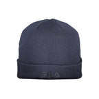 Fila men's blue polyacrylic cap with curved brim and adjustable strap, featuring the Fila logo on the front.