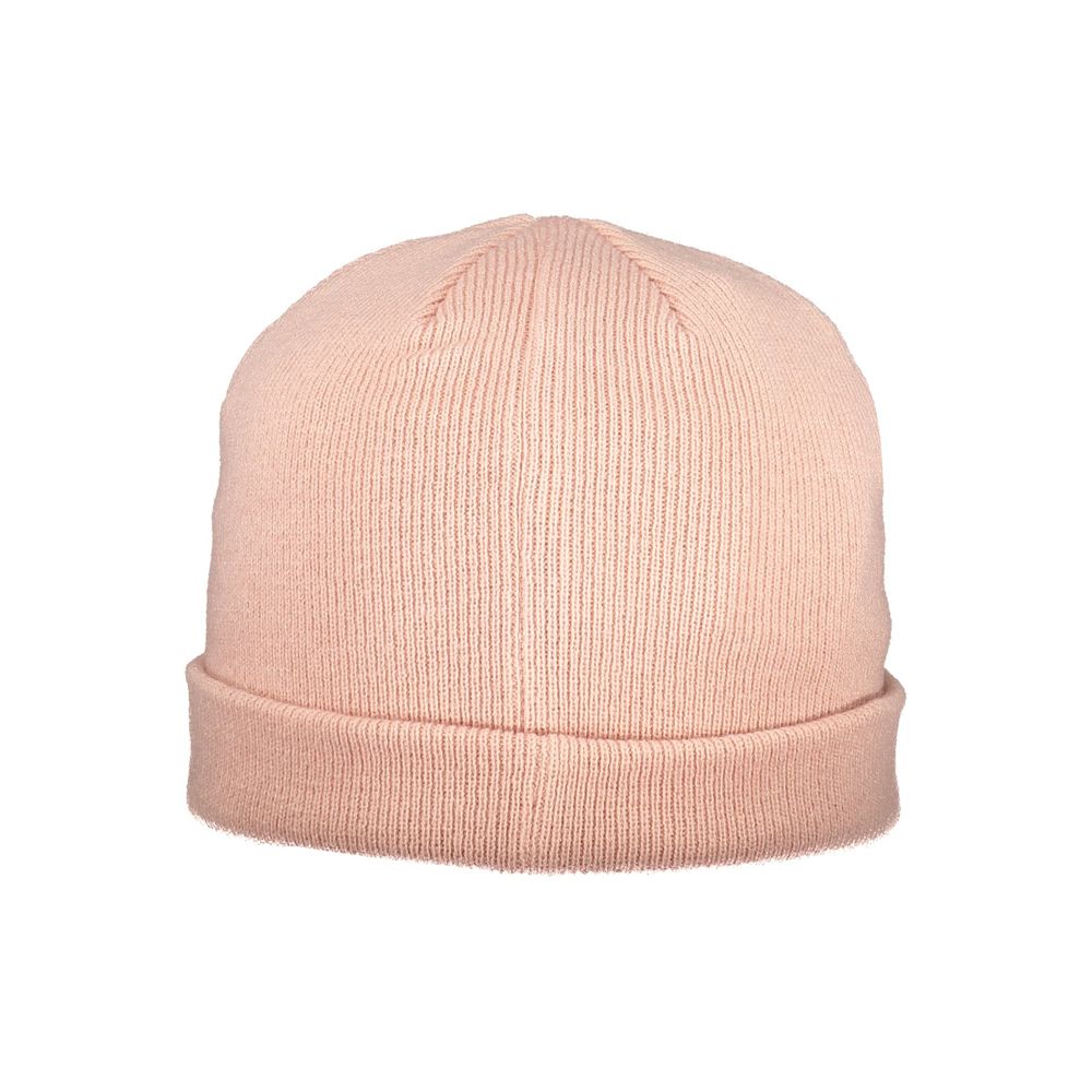 Fila Rosa polyacrylic men's cap, soft pink knit hat with ribbed brim and Fila logo, casual winter accessory.