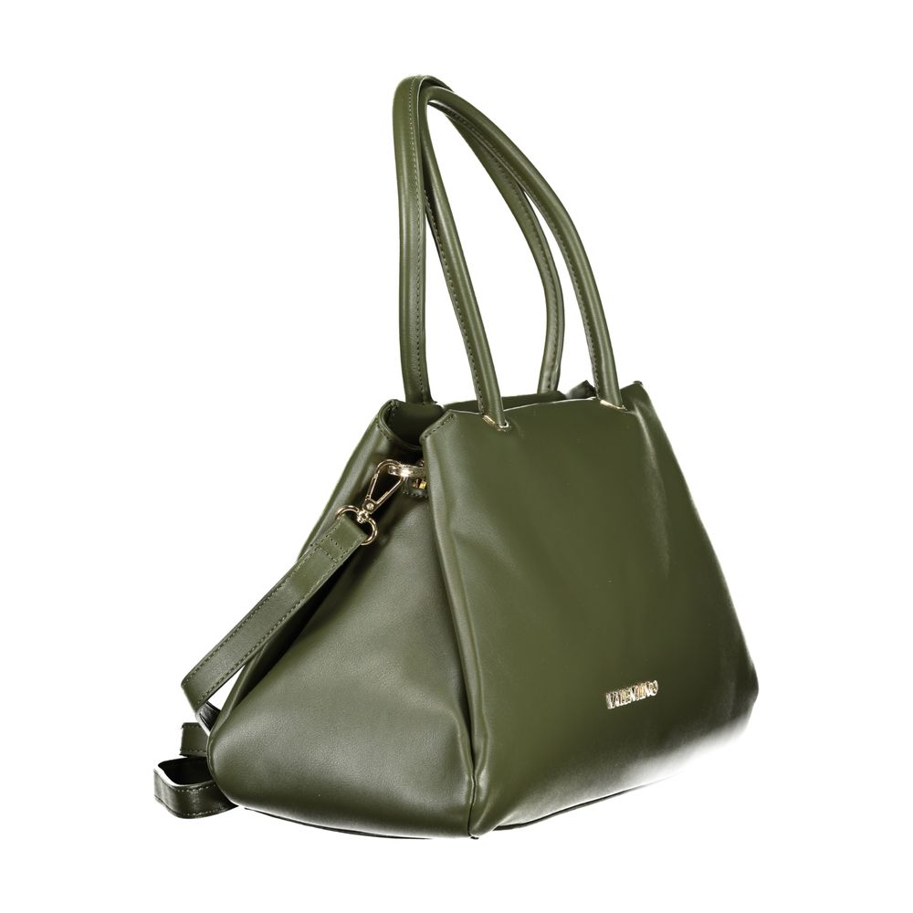 Mario Valentino Verde polyurethane women's bag with sleek design and adjustable strap, featuring a modern, stylish look.