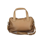 Mario Valentino brown polyurethane women's bag with top handles and sleek design, perfect for casual or formal occasions.