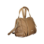 Mario Valentino brown polyurethane women's bag with sleek design and top handle, showcasing a stylish accessory for everyday use.
