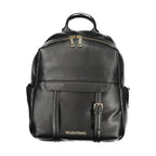 Mario Valentino Nero polyurethane women's backpack with adjustable straps and sleek design, ideal for casual and stylish use.