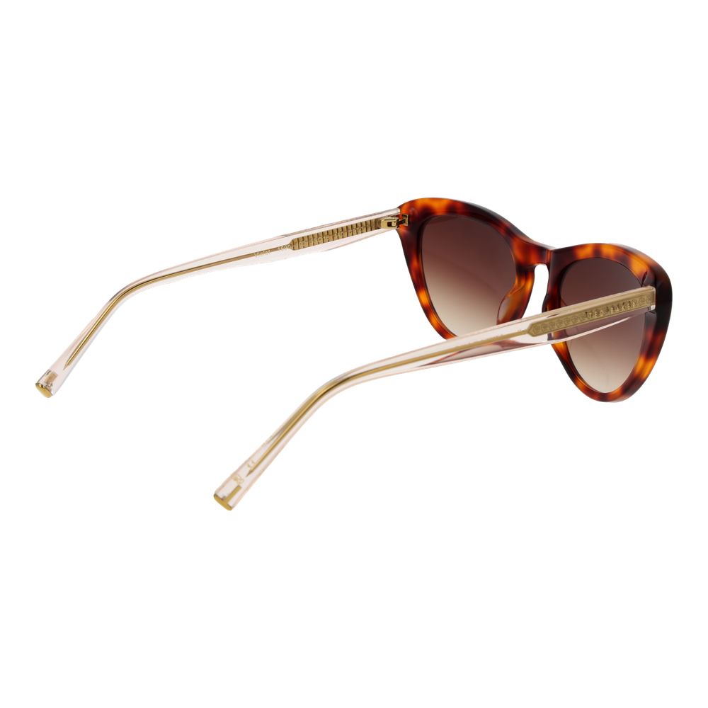 Ted Baker multicolor acetate sunglasses with stylish rounded frames and tinted lenses, showcasing vibrant color accents.